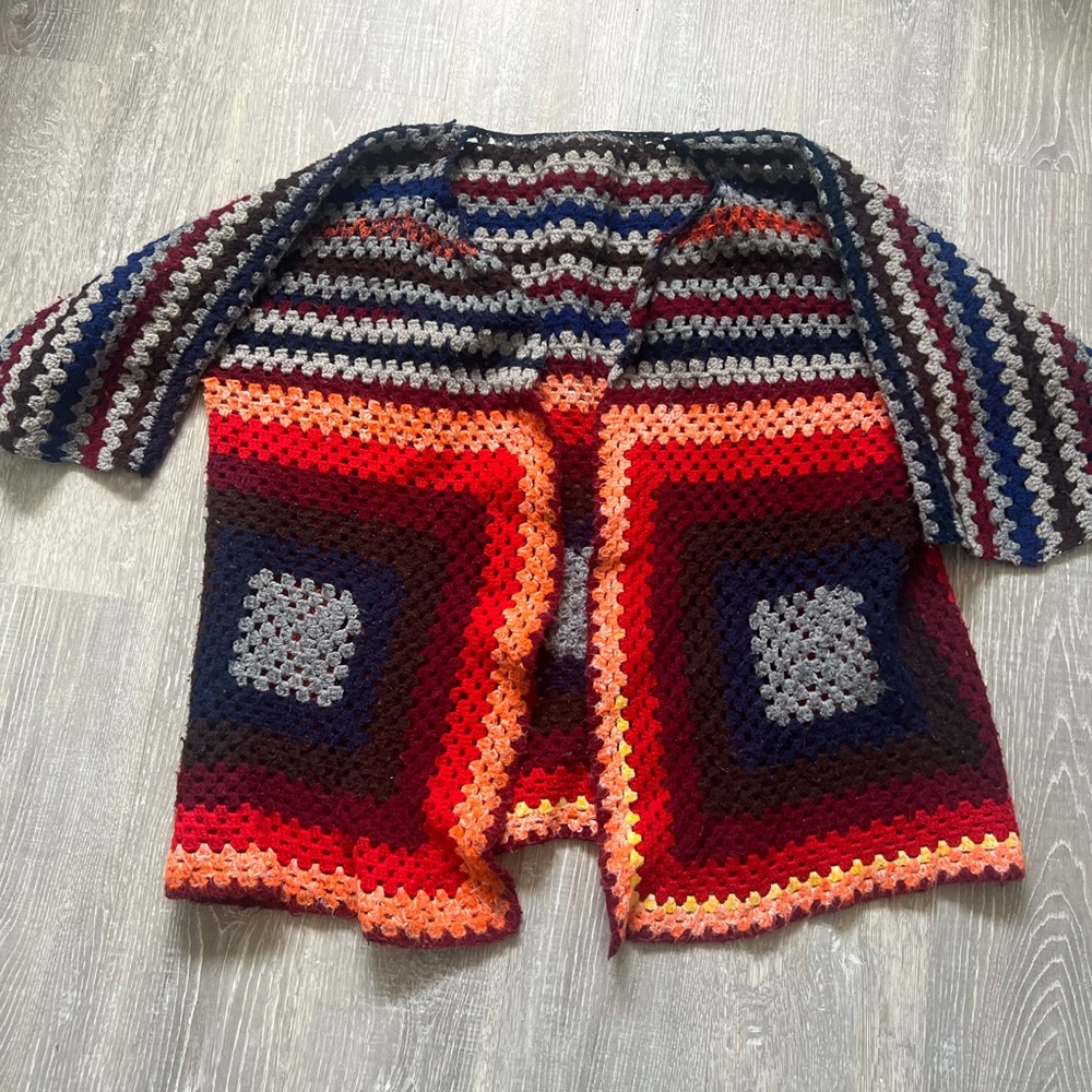 Multicolor Crochet Cardigan - Picture 2 of 3